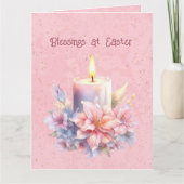 ハッピーイースターろうそく花 カード (正面)