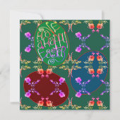 「ハッピーイースターを持つ」エッググリーン空白のカード シーズンカード (正面)