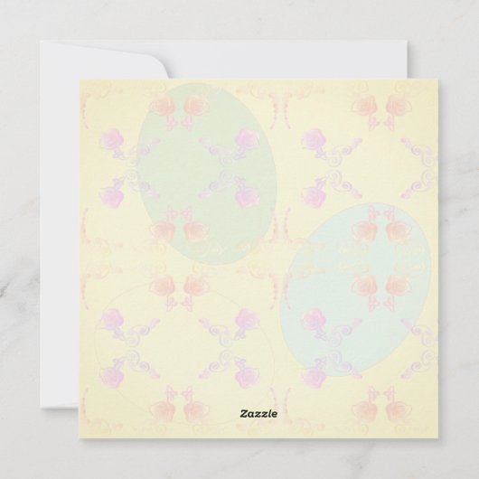 「ハッピーイースターを持つ」エッググリーン空白のカード シーズンカード (裏面)