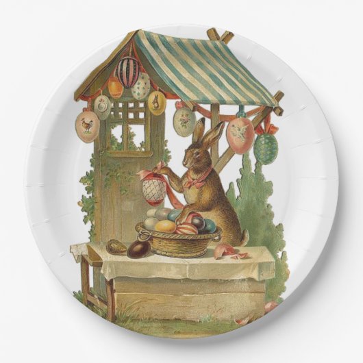 ハッピーイースターを望みます ペーパープレート (正面)