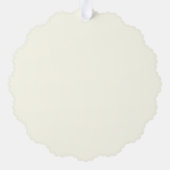 ハッピーイースターアイボリーの写真の装飾 オーナメントカード (裏面)