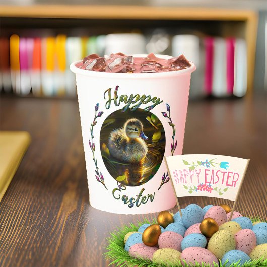 ハッピーイースターアクリングアンドラム 紙コップ