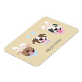 ハッピーイースターアメリカンピットブルテリアドッグ マグネット (左側)