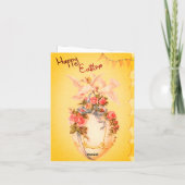 ハッピーイースターアンティーク写真イースターカード カード (裏面)