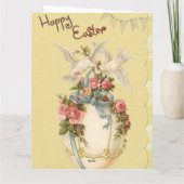 ハッピーイースターアンティーク写真イースターカード カード (裏面)