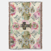 ハッピーイースターイエズス復活エンジェルリース スローブランケット (正面縦)