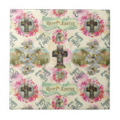 ハッピーイースターイエズス復活エンジェルリース タイル (正面)