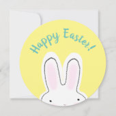 ハッピーイースターイエローバニー両面おもしろカード カード (正面)