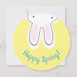 ハッピーイースターイエローバニー両面おもしろカード カード