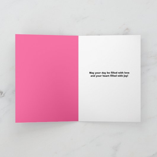 ハッピーイースターイエローフラワーオンピンク シーズンカード (内部)