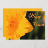 ハッピーイースターイエロー春水仙の花 シーズンカード (正面/裏面)