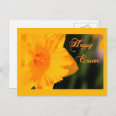 ハッピーイースターイエロー春水仙の花 シーズンポストカード (正面/裏面)