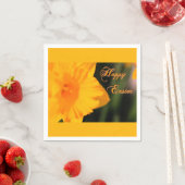 ハッピーイースターイエロー春水仙の花 スタンダードカクテルナプキン (インサイチュ)