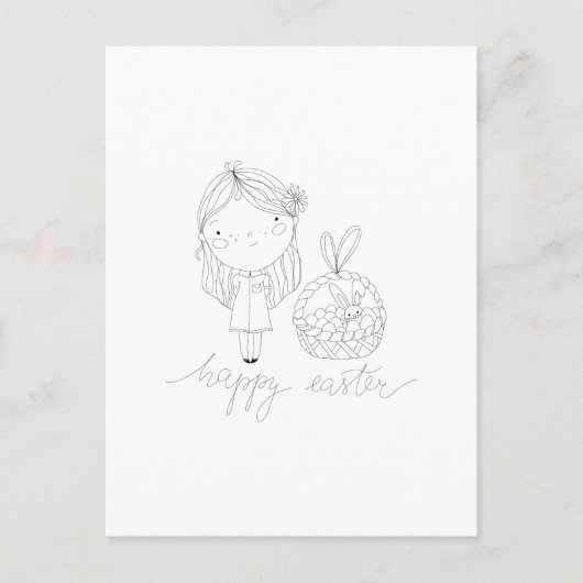ハッピーイースターインクスケッチ シーズンポストカード (正面)