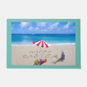 ハッピーイースターイン砂海岸熱帯ビーチ ドアマット (正面)