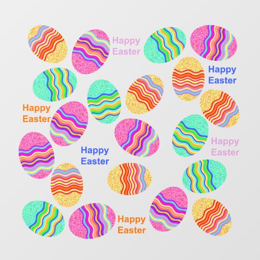 ハッピーイースターイースターエッグ ウィンドウサイン (シート)