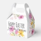ハッピーイースターイースターバニー水彩の花 フェイバーボックス (裏面サイド)