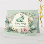 ハッピーイースターウィズ水彩イラストレーション カード (黄色い花)
