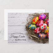 ハッピーイースターウィッシュのグリーティングカード ポストカード (正面/裏面)