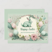 ハッピーイースターウィッシュイラストレーションはがき ポストカード (正面/裏面)