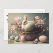 ハッピーイースターウィッシュパステルカラーPostCard ポストカード (正面/裏面)