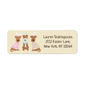 ハッピーイースターウェルシュテリアドッグス ラベル (正面)