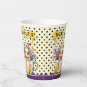 ハッピーイースターウォーターカラーバニーレトロ 紙コップ (右)