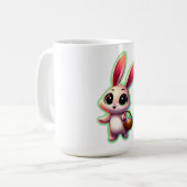 ハッピーイースターウォーターカラーバニー コーヒーマグカップ (正面左)