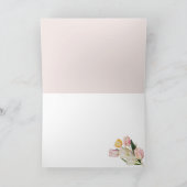 ハッピーイースターウォーターカラーパステルチューリップ シーズンカード (内部)