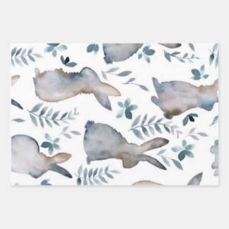 ハッピーイースターウォールアートプリントバンニ ラッピングペーパーシート