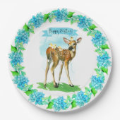 ハッピーイースターウオーターカラーシカ ペーパープレート (正面)