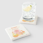 ハッピーイースターウサギ ストーンコースター (横)