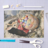 ハッピーイースターウサギ(卵カラフル付) 薄葉紙 (クラフト)