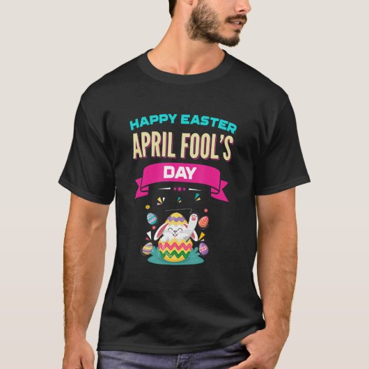 ハッピーイースターエイプリルフールズデイイースター2022卵 Tシャツ (正面)