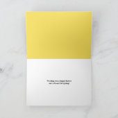 ハッピーイースターエッグの黄色いフォトフレーム シーズンカード (内部)