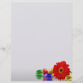 ハッピーイースターエッグカラフルとガーベラ