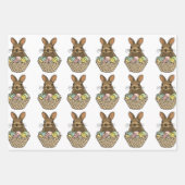 ハッピーイースターエッグズバスケットバニーハッピーイースター ラッピングペーパーシート (正面3)