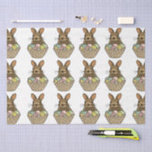 ハッピーイースターエッグズバスケットバニーハッピーイースター 薄葉紙 (クラフト)