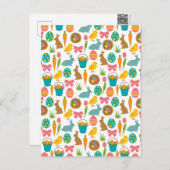 ハッピーイースターエッグズバニーチクスパットン ポストカード (正面/裏面)