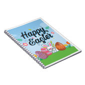 ハッピーイースターエッグズバニー&フラワーズノート ノートブック (右側)