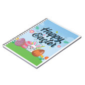 ハッピーイースターエッグズバニー&フラワーズ ノートブック (左側)