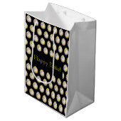 ハッピーイースターエッグパターン(の模様が)あるスタイリッシュ ミディアムペーパーバッグ (正面アングル)