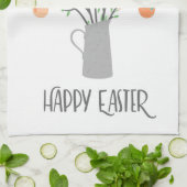 ハッピーイースターエッグフローラツリー |休日 キッチンタオル (折り畳み)