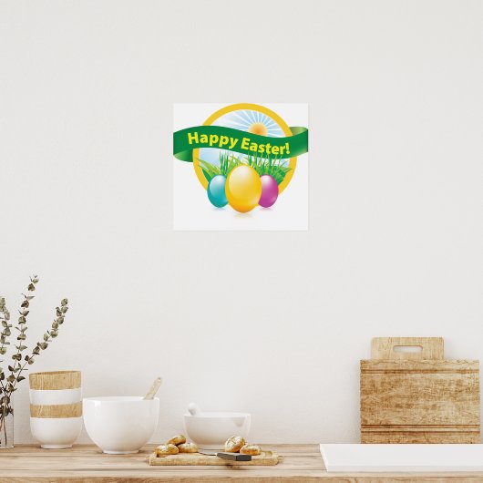 ハッピーイースターエッグポスター ポスター (キッチン)