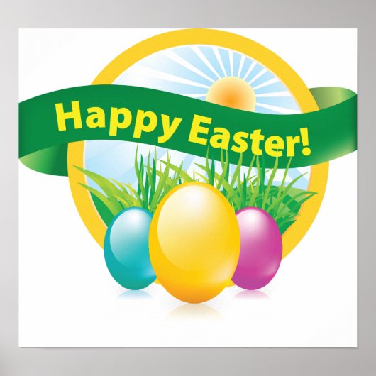 ハッピーイースターエッグポスター ポスター (正面)