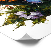 ハッピーイースターエッグ森自然ポスター ポスター (角)