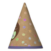 ハッピーイースターエッグ水玉模様オンクラフフェイクト紙 パーティーハット (右)