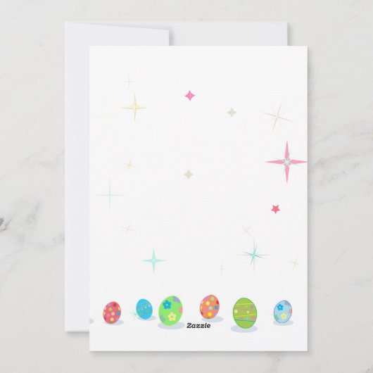 ハッピーイースターエッグ狩り春パーティービューティフル シーズンカード (裏面)