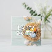 ハッピーイースターエッグ&キュートブラスケット カード (スタンド正面)