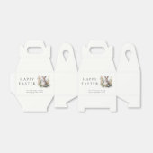 ハッピーイースターエレガントウォーターカラーバニー名前をカスタムする フェイバーボックス (折り畳みなし)